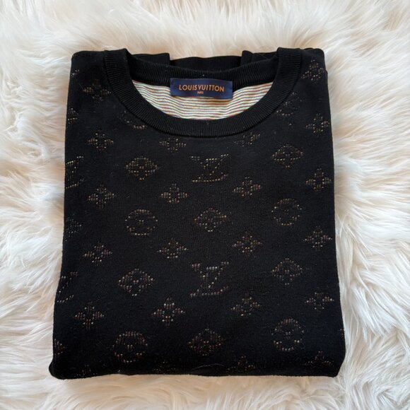 Louis Vuitton Men's Rainbow Monogram Black Sweater Size XL - Picture 1 of 5
